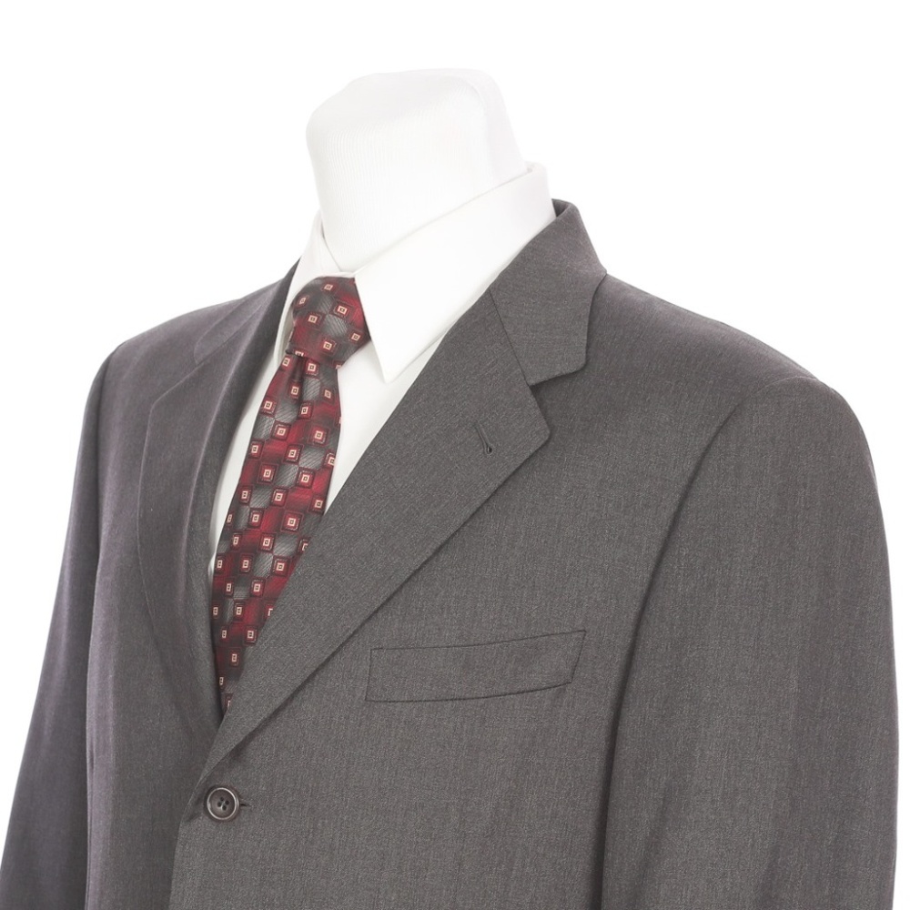 Canali Proposta Full Canvas Gray Wool Sport Coat